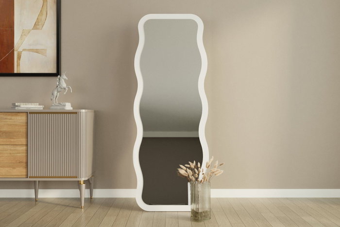 Hanah Home Espejo Blanco Ecológico Flotal-E 160x50x2.2cm, MDF, Decoración Hogar